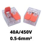 Conector Elétrico Emenda Derivação Para Iluminação e Chuveiro 2 vias 6mm² 40A/450V Laranja