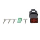 Conector Elétrico Macho 4 Vias Deutsch DT04-4P - Cód.10629