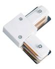 Conector Emenda 90º para trilho eletrificado Branco C/ aço