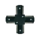 Conector Emenda X Para Trilho Eletrificado Preta ST496