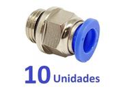 Conector Engate Rápido Rosca 1/4 X 8mm Pneumática 10 Peças (111B)