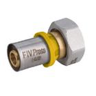 Conector Fêmea Móvel para Gás 20mm X 1/2 - Prensar Emmeti