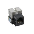 Conector Fêmea Tomada Padrão Keystone RJ45 CAT5e Preto