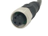 Conector M12 Fêmea 3 Vias com Rabicho - MA12FAHD03ST03CB25