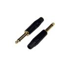 Conector P10 Mono Profissional - Gold/Pt