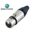 Conector plug neutrik xlr femea linha 3 polos cabo nc3fxx