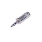 Conector plug p2 stereo rean by neutrik cabo 4mm nys231