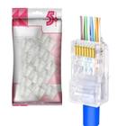 Conector Plug Rj45 De Passagem Vazado Ez 8X8 Cat5E 100Un