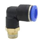 Conector Pneumático Em Forma De L, Encaixe De Acoplamento Rápido, Rosca Pl, Cotovelo De Ar, 4-12mm,