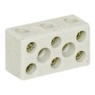 Conector Porcelana Tripolar Cabo 10mm 3 Polos Chuveiro Fio Emenda Adaptador 50 a 250v