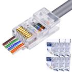 Conector Rj45 Macho Cat6 / Cat5e Cabo Rede EZ Vazado 600un