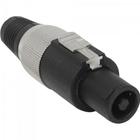 Conector Speakon De Linha Macho 4 Polos Pgsp0004 Preto/Cinz