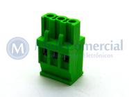 Conector Verde Multipolar AKZ1100-03 Macho de 03 vias - Passo 5.08mm - Phoenix Mecano