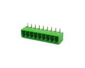 Conector Verde Multipolar STLZ1550.09GH Macho 90º (Horizontal) de 9 Vias Com as Laterais Fechadas - Passo 3,81mm - Phoenix Mecano