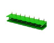 Conector Verde Multipolar STLZ960.08H Macho 90º (Horizontal) de 8 Vias com as Laterais Abertas - Passo 7,62mm - Phoenix Mecano