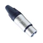 Conector Xlr 3 Pólos Fêmea DLK (Unidade)