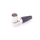 Conector Xlr Cabo Macho 3 Polos Nickel Angulado Rc3mr Rean