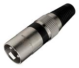 Conector Xlr Canon Macho Metal Niquelado P/ Mic Dmx Luminos