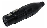 Conector Xlr Canon Tipo Neutrik Xlr Femea 1029 Black Csr