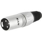 Conector XLR Macho 3 Pólos Niquelado HX001M HYX