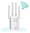 Conexão Eficiente: Repetidor de Sinal Wi-fi com 4 Antenas, Design Branco, Voltagem 110v/220v