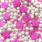 Confeito Acucar Sprinkles Pink Flower 50g Jady - JADY CONFEITOS