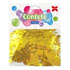 Confete Quadrado Mini 10g Papel Metalizado 0,5cm Ouro Make+