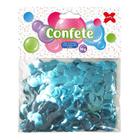 Confete Redondo 10g Papel Metalizado 1cm Azul Claro Make+