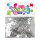 Confete Redondo 10g Papel Metalizado 1cm Prata Make+