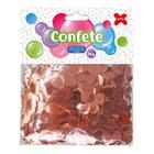 Confete Redondo 10g Papel Metalizado 1cm Rose Gold Make+