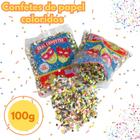 Confetes de papel coloridos 100g Real Seda