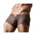 Confortável algodão boxer cuecas, No Fly Brief, novo conforto, 2024