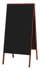 Conj 2 Quadros Negros Cavaletes de Calçada Em Madeira Cor Mogno 100 X 60 cm referência 2121