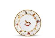 CONJ. 6 PRATO RASO TOYS CHRISTMAS C/ OURO 28cm