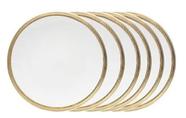 Conj. 6 Pratos Sobremesa Porcelana Dourado Paddy 19cm Wolff - Rojemac