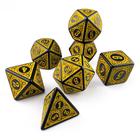 Conj. 7 Dados - Runas Alto Relevo - 50% OFF SUPER PROMO - RPG - Genérico