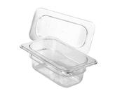 Conj 8 Cuba Gastronômica Policarbonato GN 1/9X65 mm 590 ML Com TAMPA EM POLI TRADICIONAL CAMBRO