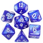 Conj. de 7 dados - Azul Marmorizado - RPG