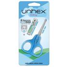 Conj. p/unhas unhex tesoura + cortador baby azul 04010036