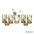 Conjunto 01 Jarra 1,2L e 06 Copos 330ml Palm Tree - Wolff