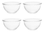 Conjunto 04 Bowls Cristal Transparente Pearl Wolff