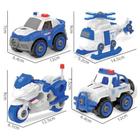 Conjunto 04 Carrinhos + Mini Ferramenta infantil. Carro de brinquedo Desmontável. - toy king