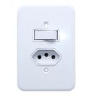 Conjunto 1 Interruptor Paralelo 1 Tomada 20A Pollar 1901212