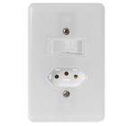 Conjunto 1 Interruptor Simples + 1 Tomada 10a Stylus - Ilumi