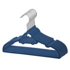 Conjunto 10 Cabides De Veludo Infantil Carrinho Azul