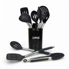 Conjunto 10 Utensilios De Cozinha Silicone C/ Cabo Aço Inox LUMAI