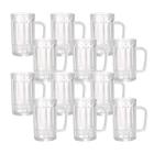 Conjunto 12 Copos Caneca De Vidro Para Chopp Cerveja Artesanal Gelada Festas 375ml Resistente - Lehaví