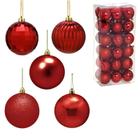 Conjunto 18 Bolas Arvore Natal 6cm Brilhante Fosco Glitter Relevo Enfeite Natalino Premium