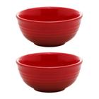 Conjunto 2 Bowls De Cerâmica Retro Wolff Vermelho