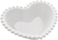 Conjunto 2 Bowls de Porcelana Coração Branco 15cm x 13cm x 5cm